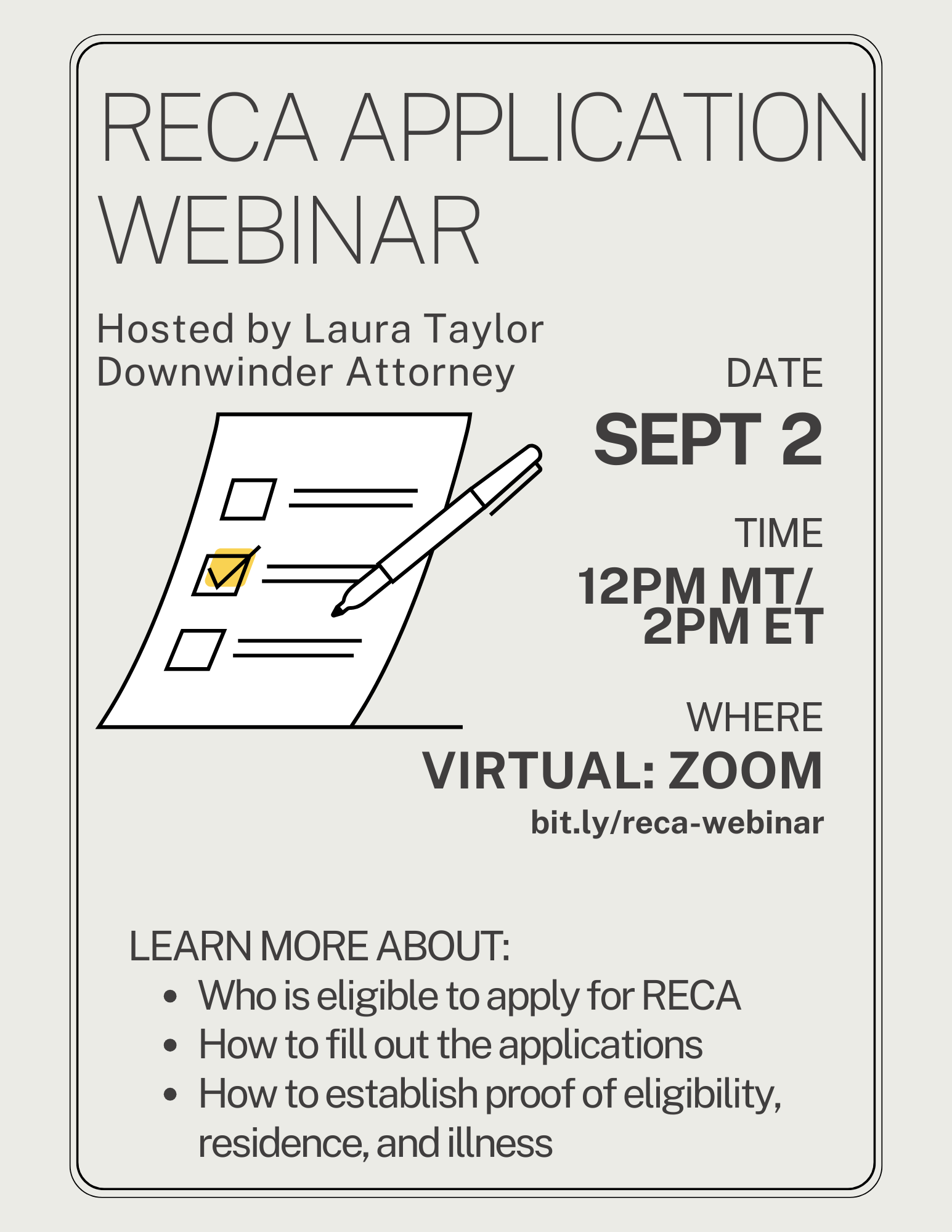 How To submit the new RECA application flyer